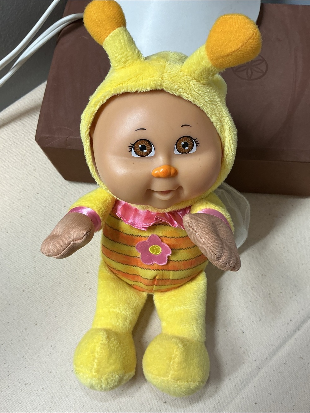 Cabbage patch kids cuties plush doll bumblebee-themed custume